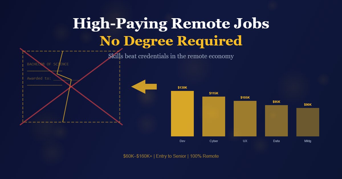 High-Paying Remote Jobs That Don't Require a College Degree