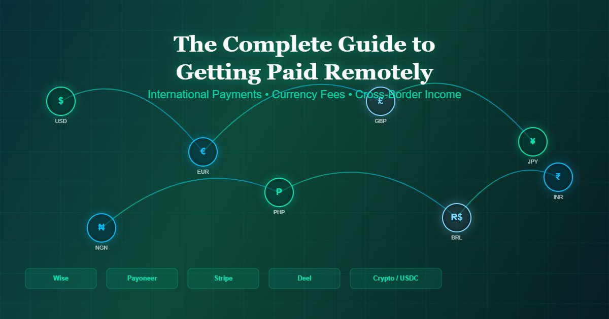 The Complete Guide to Getting Paid as a Remote Worker Anywhere in the World: How to Receive International Payments, Minimize Currency Fees, and Protect Your Income Across Borders