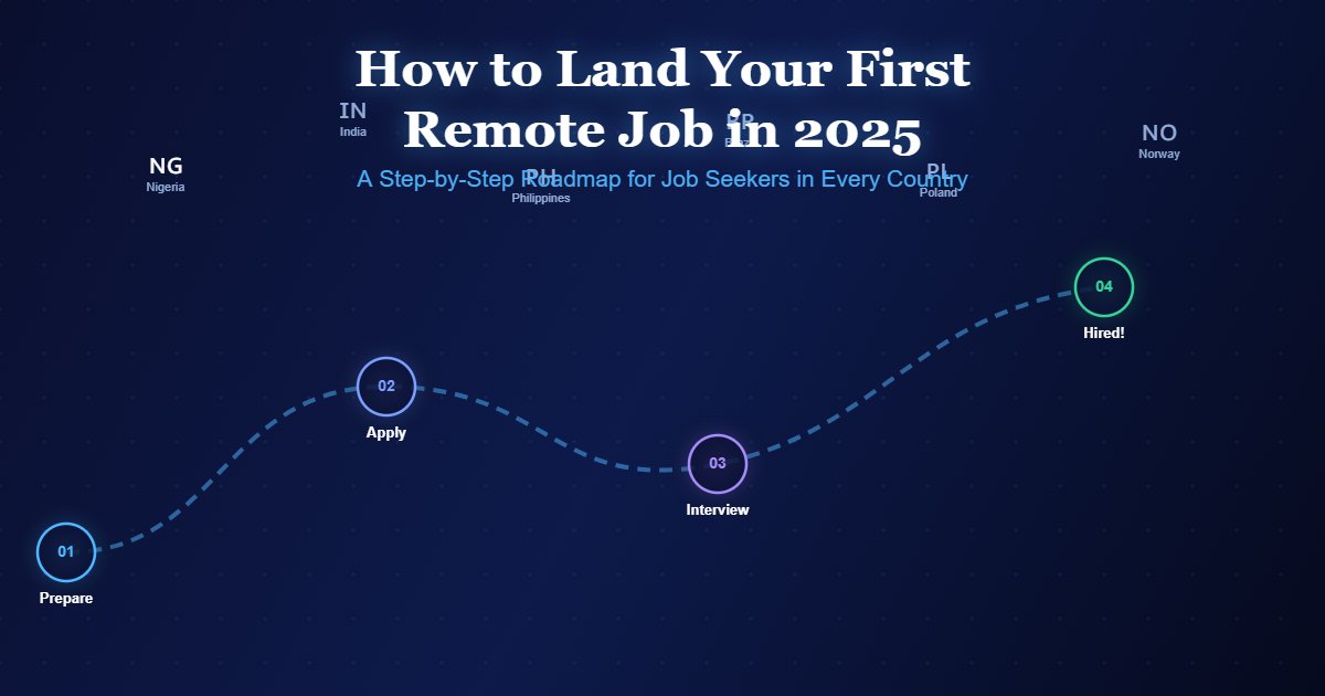 How to Land Your First Remote Job in 2025: A Step-by-Step Roadmap for Job Seekers in Every Country, From Crafting the Perfect Application to Acing the Virtual Interview
