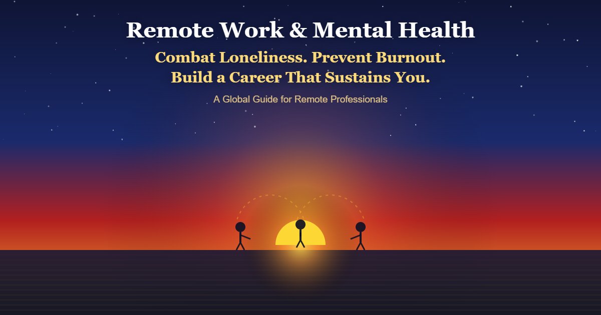 Remote Work and Mental Health: How to Combat Loneliness, Prevent Burnout, and Build the Sustainable Work-Life Balance That Remote Work Promises But Rarely Delivers on Its Own